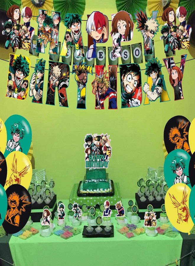 Karg Anime Birthday Party Decoration Princess Includes Cake Toppers, Cupcake Toppers, Balloons, Banner Party Supplies Decoration For Adults Boys Girls Teens - Image 5